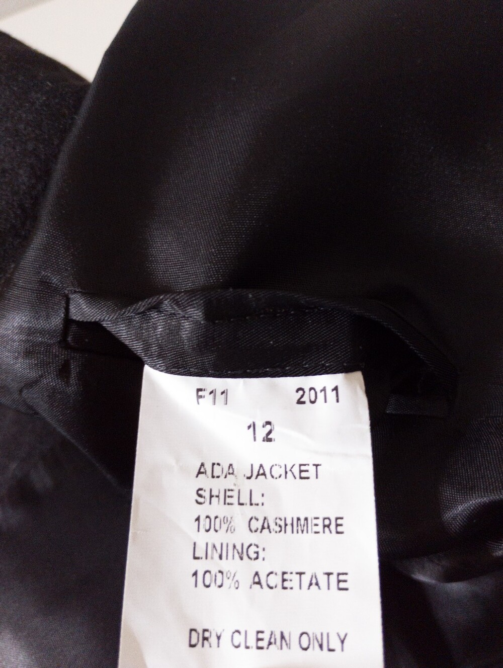 Brooks Brothers 346 Ada Cashmere Blazer Black Size 12 - Picture 6 of 10